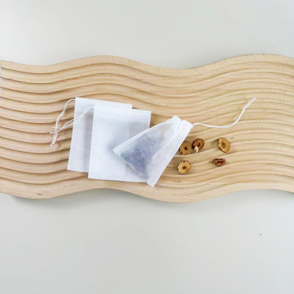 9cm*10cm Non Woven Drawstring Tea Bag For Tea and coffee powder
