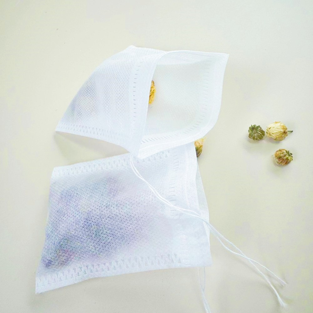 9cm*10cm Non Woven Drawstring Tea Bag For Tea and coffee powder