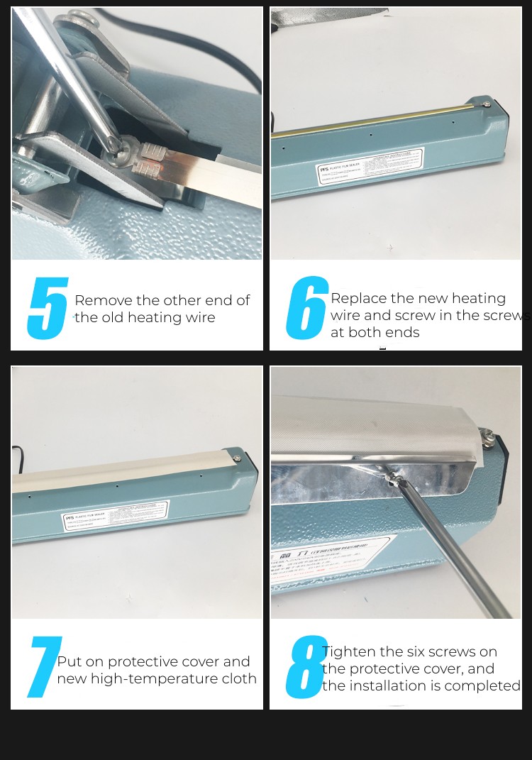 Hand Plastic Bags Heat Sealer Tool Aluminum Foil Impulse Sealing Machine